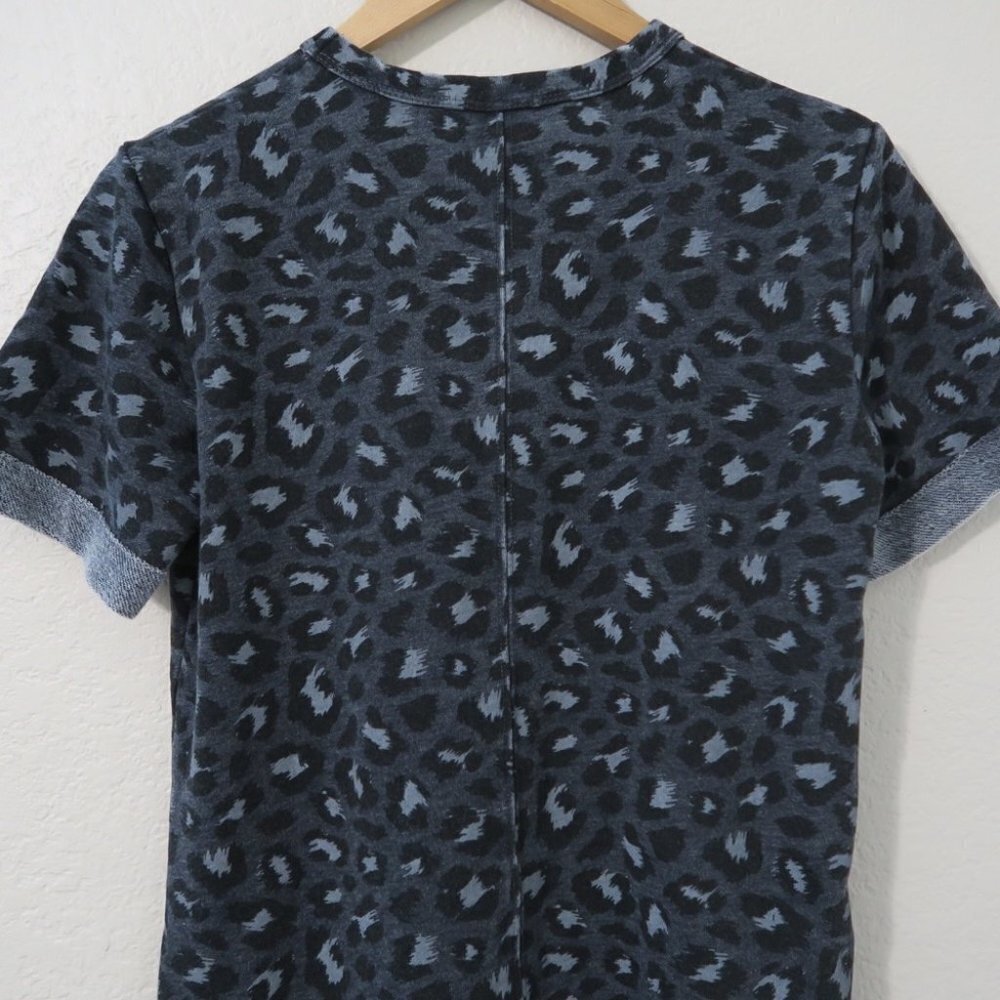 Alternative Apparel Dark Grey Leopard Dress Short Sleeve T-shirt Dress NEW - Picture 7 of 7